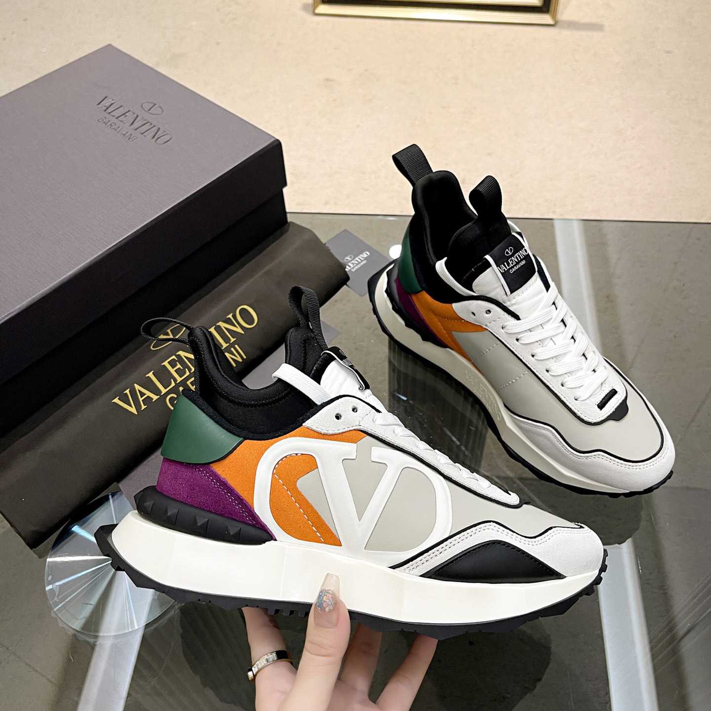 Valenti Netrunner Fabric And Suede Sneaker - everydesigner