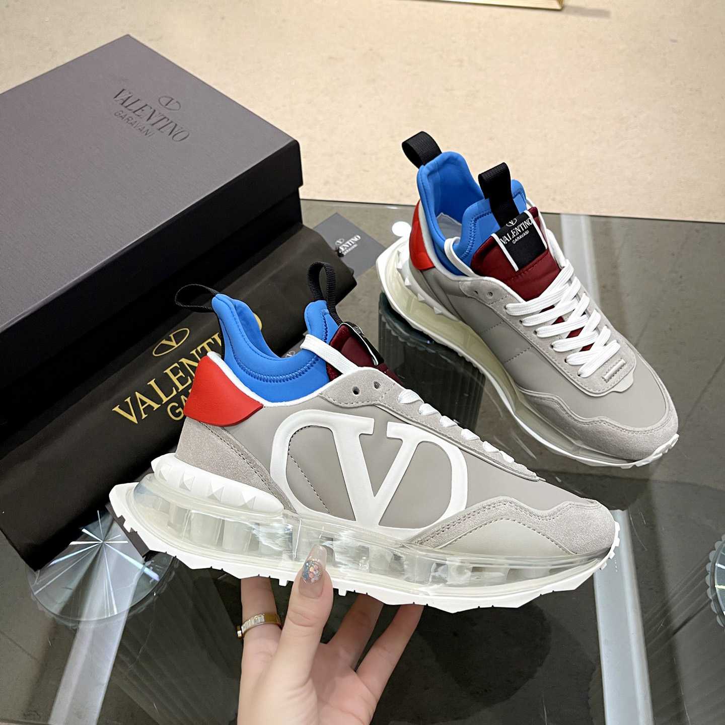 Valenti  Netrunner Fabric And Suede Sneaker - everydesigner