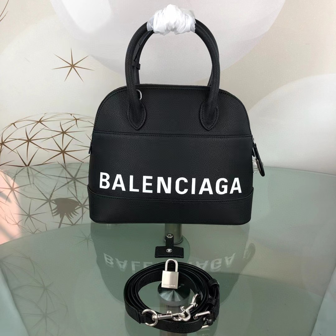 Balenciaga Women's Ville Small Handbag In Black/White (19-21-8cm) - everydesigner