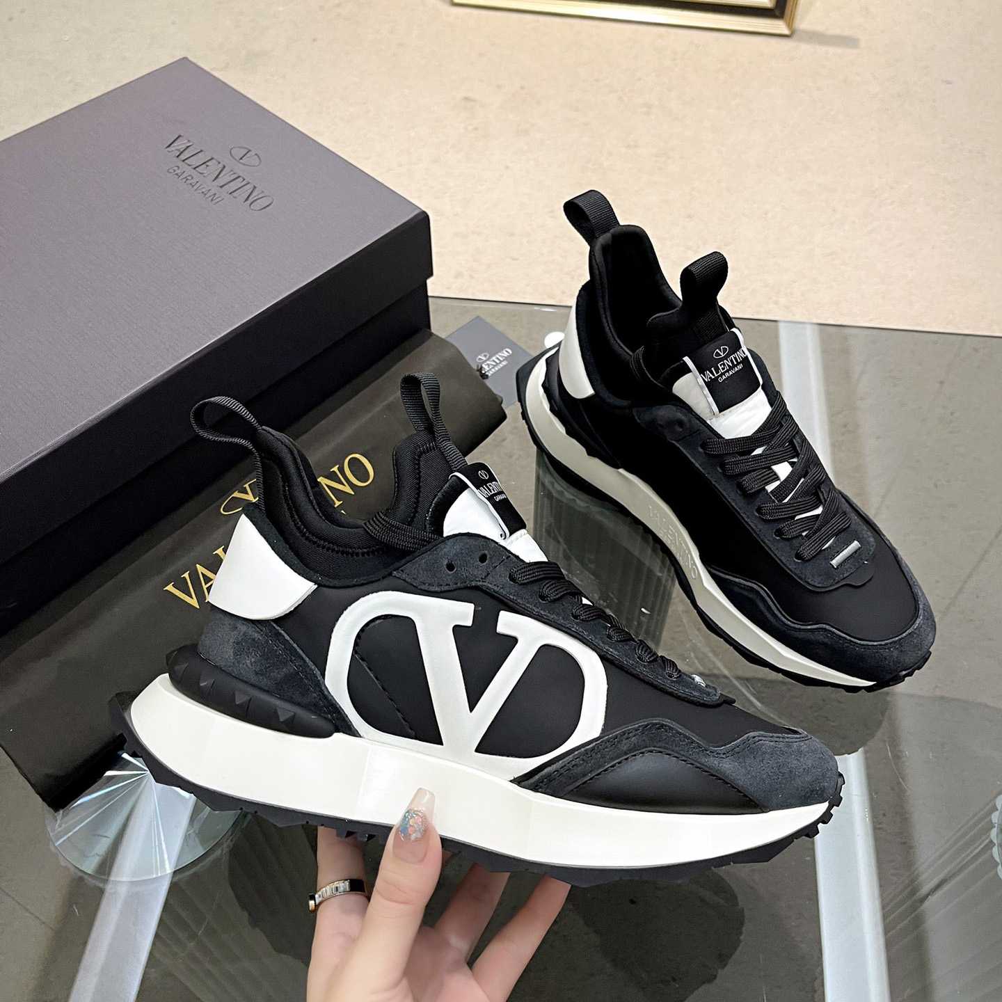 Valenti Netrunner Fabric And Suede Sneaker - everydesigner