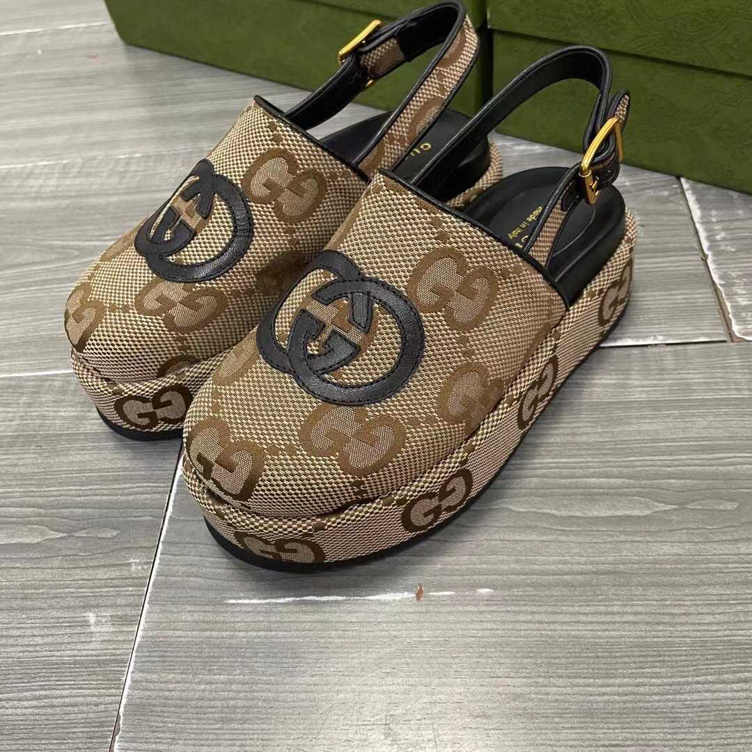 Gucci Maxi GG Canvas Platform Clogs - everydesigner