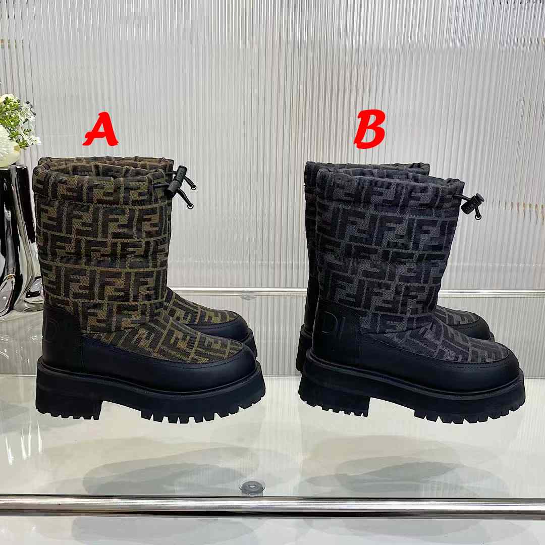 Fendi FF Logo Boots - everydesigner