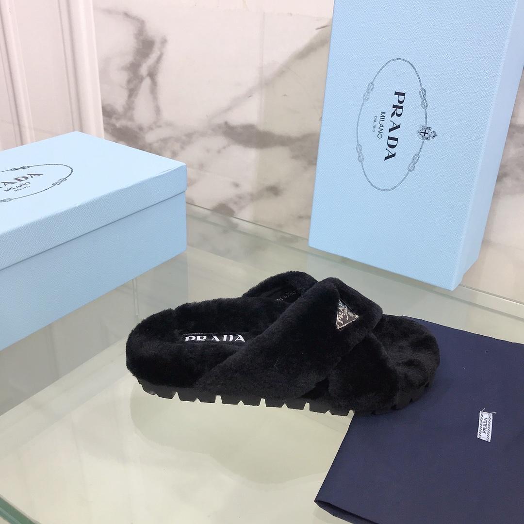 Prada Shearling Sandals - everydesigner