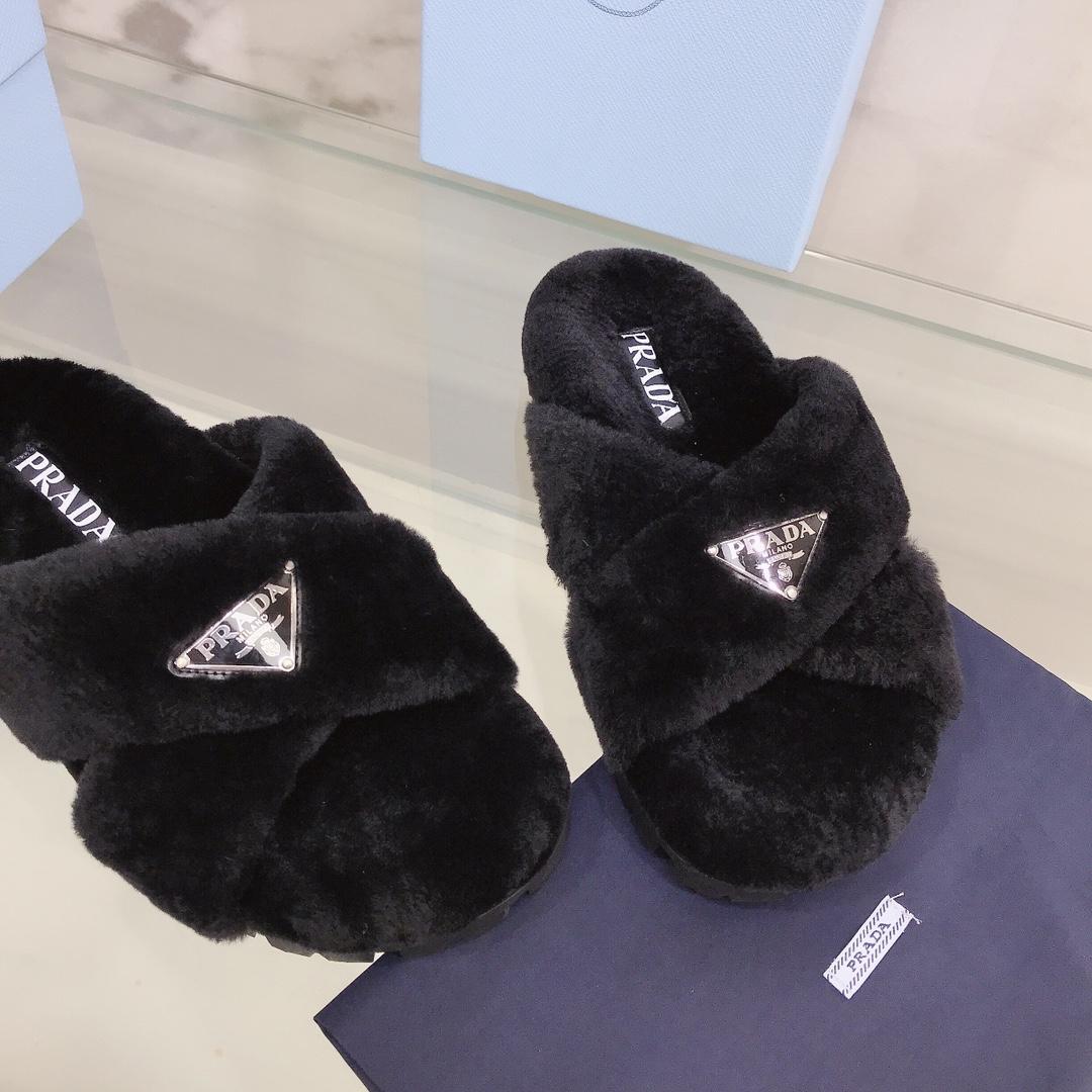 Prada Shearling Sandals - everydesigner