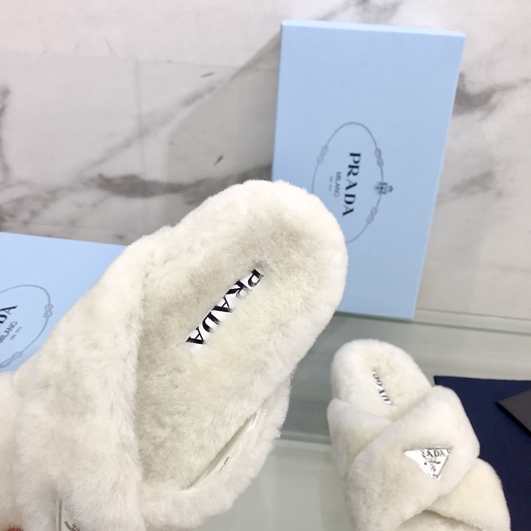 Prada Shearling Sandals - everydesigner