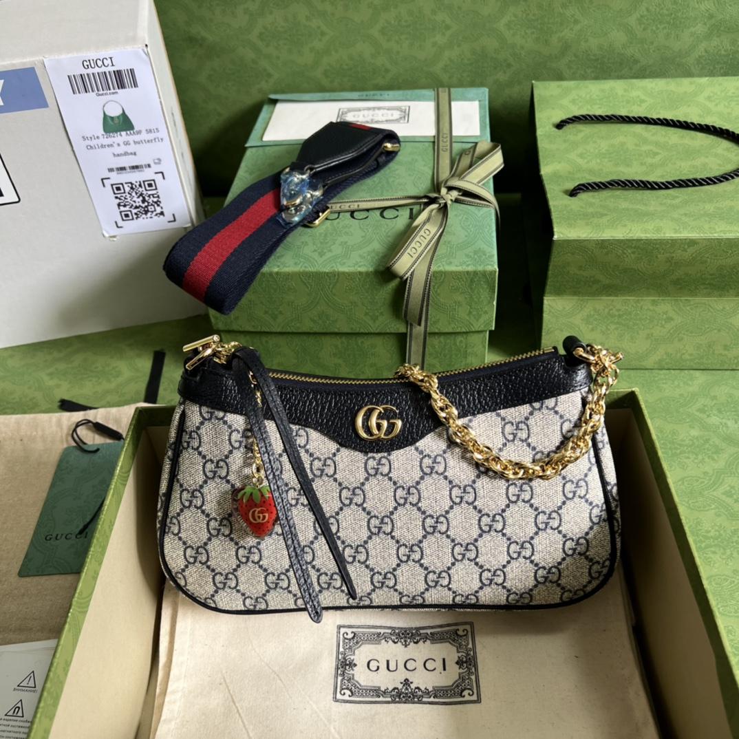 Gucci Ophidia GG Small Handbag(25*15.5*6cm)    - everydesigner