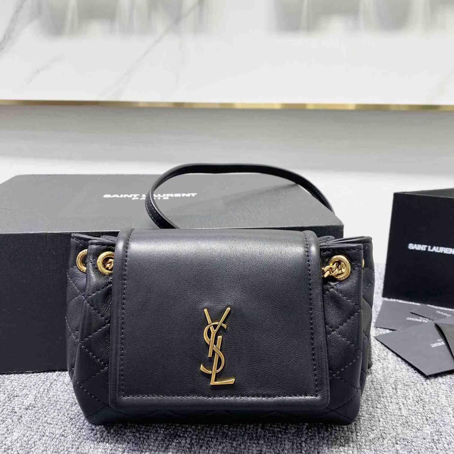 Saint Laurent Mini Nolita In Lambskin - everydesigner