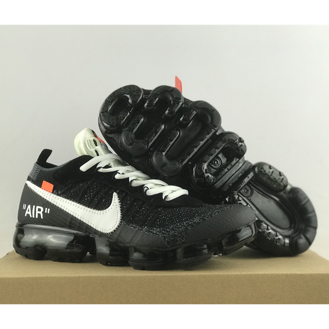 Off-White x Nike Air Vapormax Flyknit 2.0"Black/White" Sneakers    AA3831-100 - everydesigner