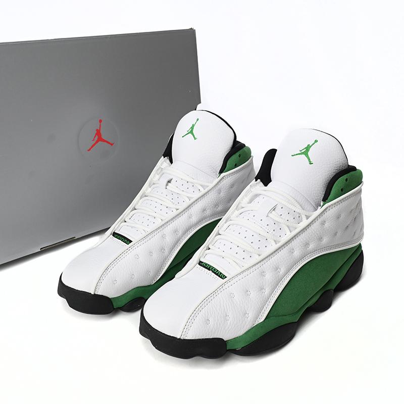 Air Jordan 13 Retro White Green Sneakers      DB6536-113 - everydesigner