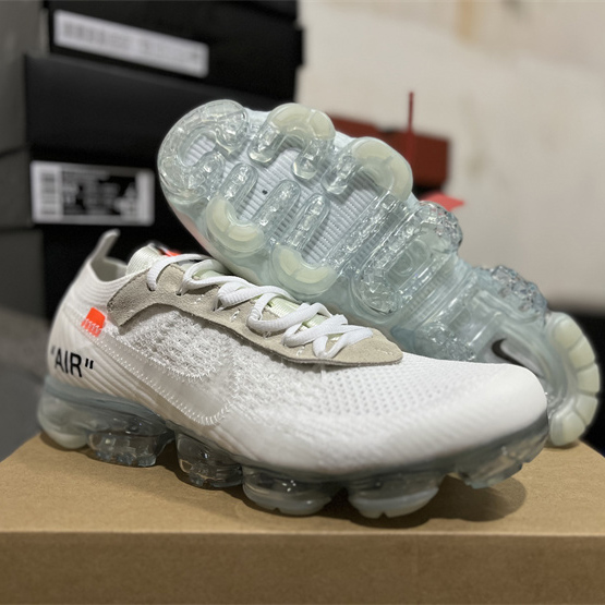 Off-White x Nike Air Vapormax Flyknit 2.0"White/Total/Orange" Sneakers    AA3831-100 - everydesigner