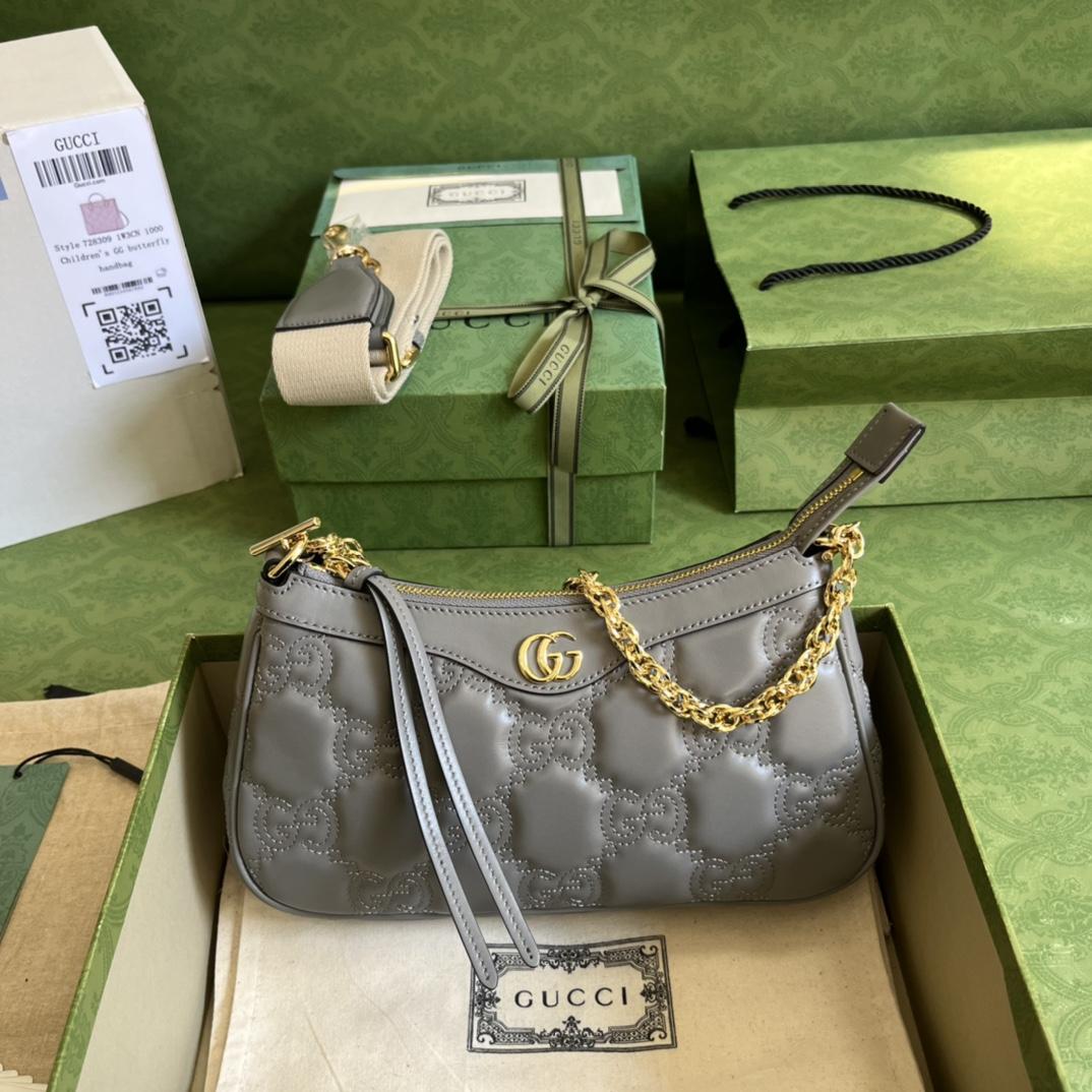 Gucci GG Matelassé Handbag(25-15-8cm) - everydesigner