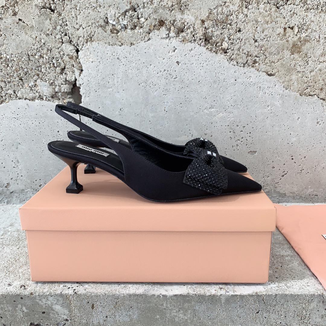 Miu Miu Satin Slingback Pumps - everydesigner