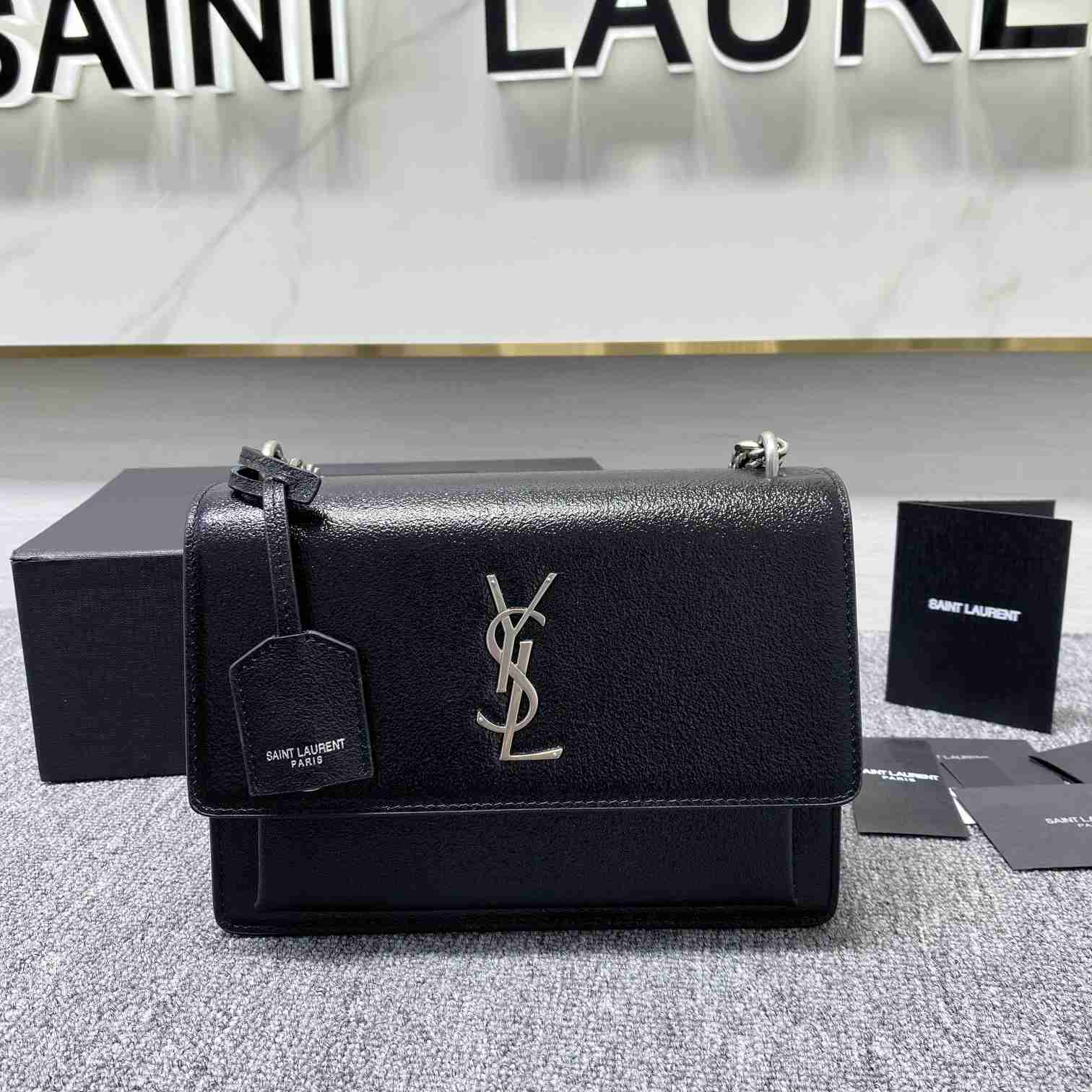 Saint Laurent Sunset Medium Chain Bag In Smooth Leather  - everydesigner