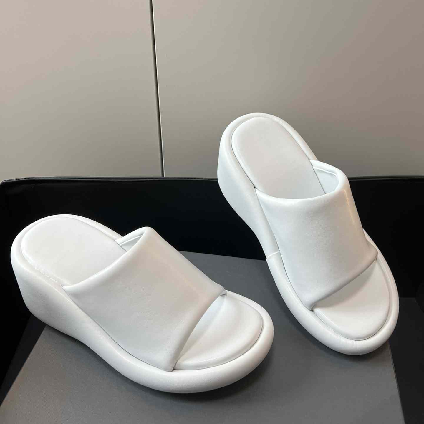 Balenciaga White Rise Wedge Sandals - everydesigner