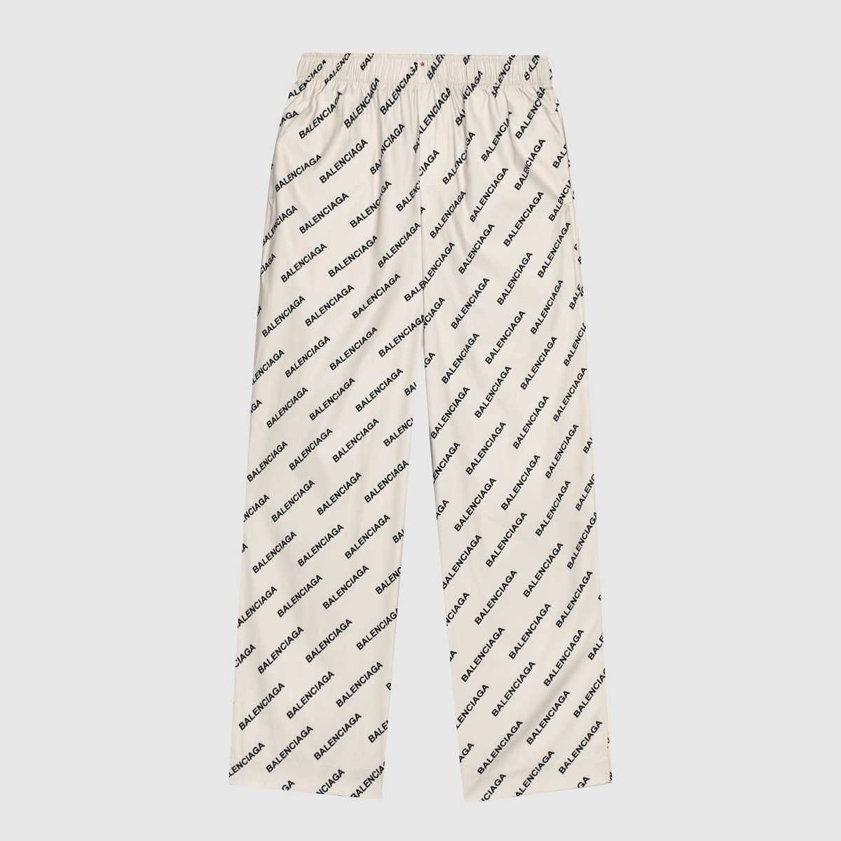 Balenciaga Logo Print Pyjama Trousers - everydesigner