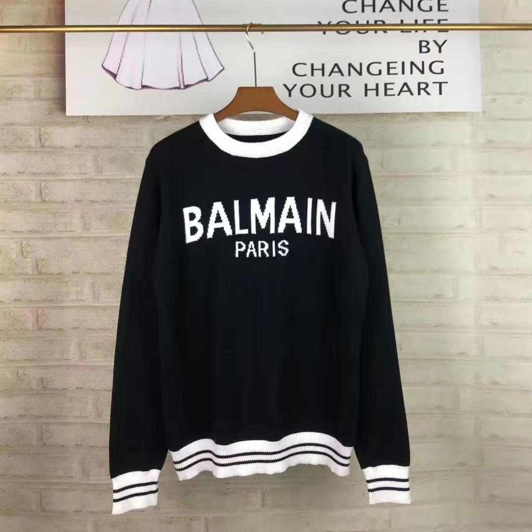 Balmain Wool Jumper With Balmain Logo - everydesigner