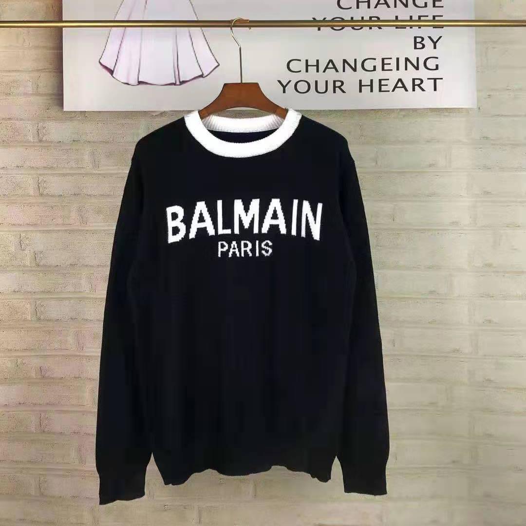 Balmain Wool Jumper With Balmain Logo - everydesigner