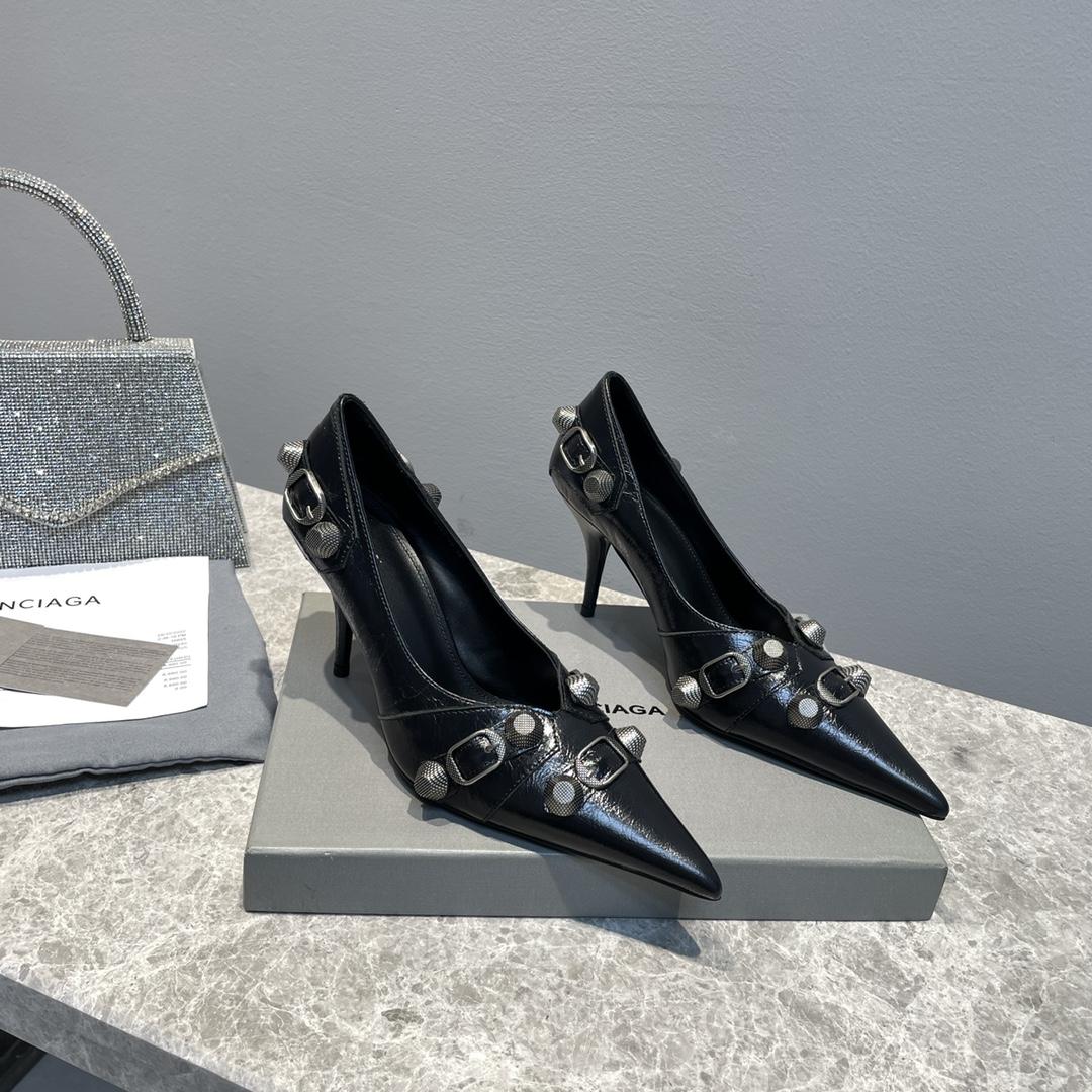 Balenciaga Cagole 90mm Pump In Black - everydesigner