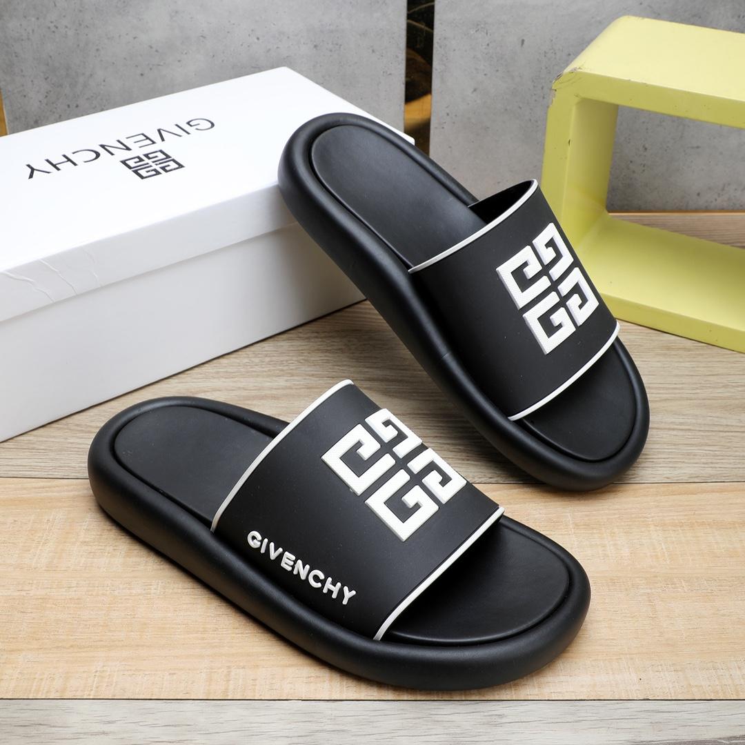 Givenchy 4G Logo Rubber Slides Sandals - everydesigner