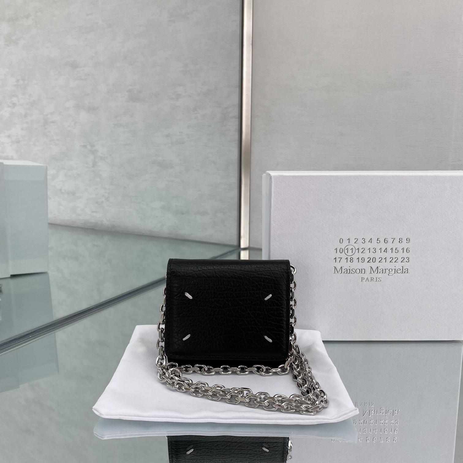 Maison Margiela Black Small Chain Strap Wallet Bag(10x9x3cmm) - everydesigner