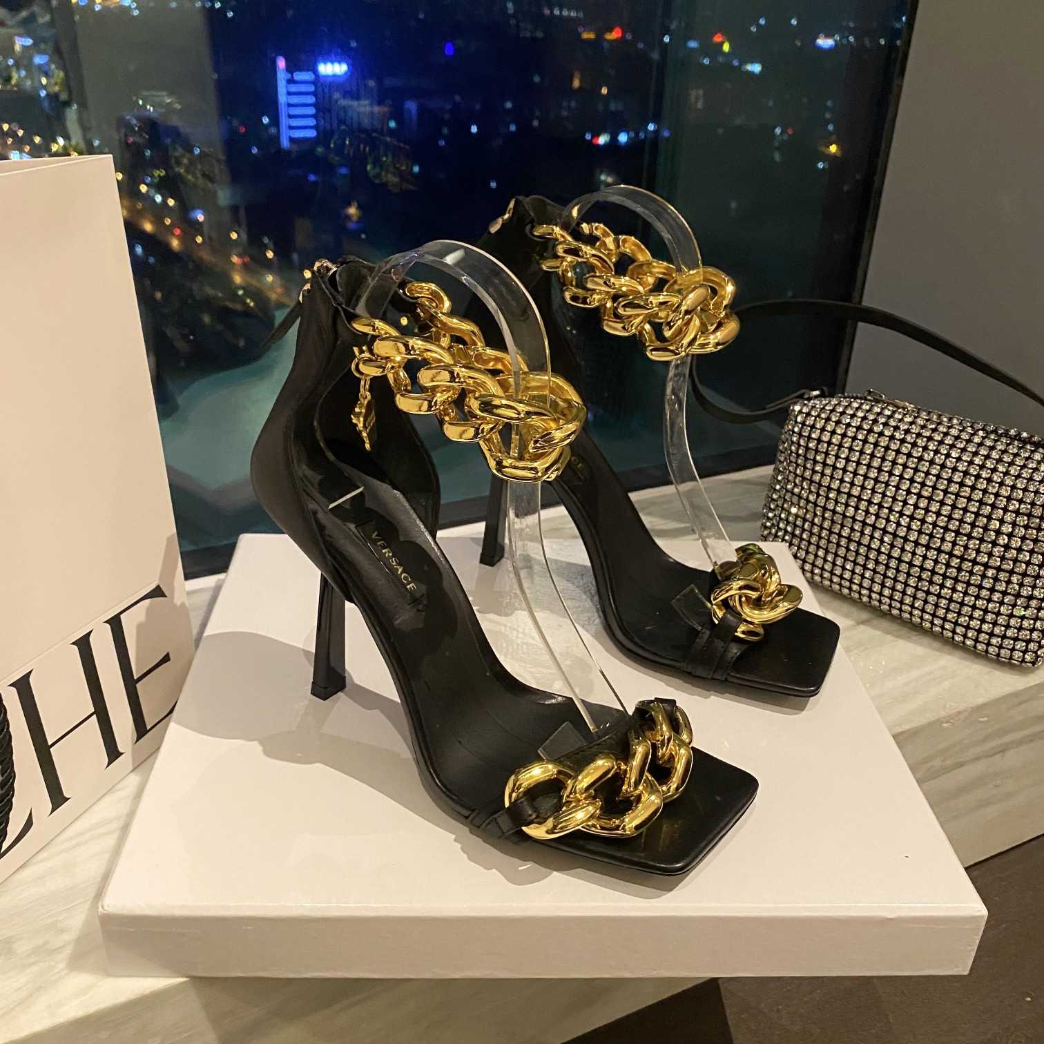 Versace Medusa Chain High Heel Sandals - everydesigner