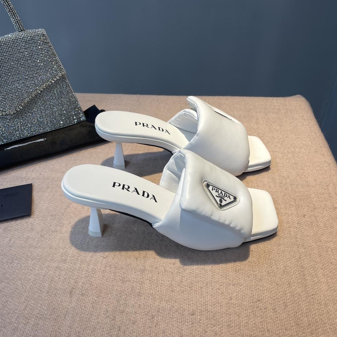 Prada Soft Padded Nappa Sandals - everydesigner