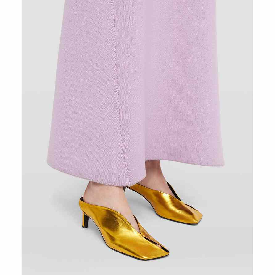 JIl Sander High-Heeled Leather Mules - everydesigner