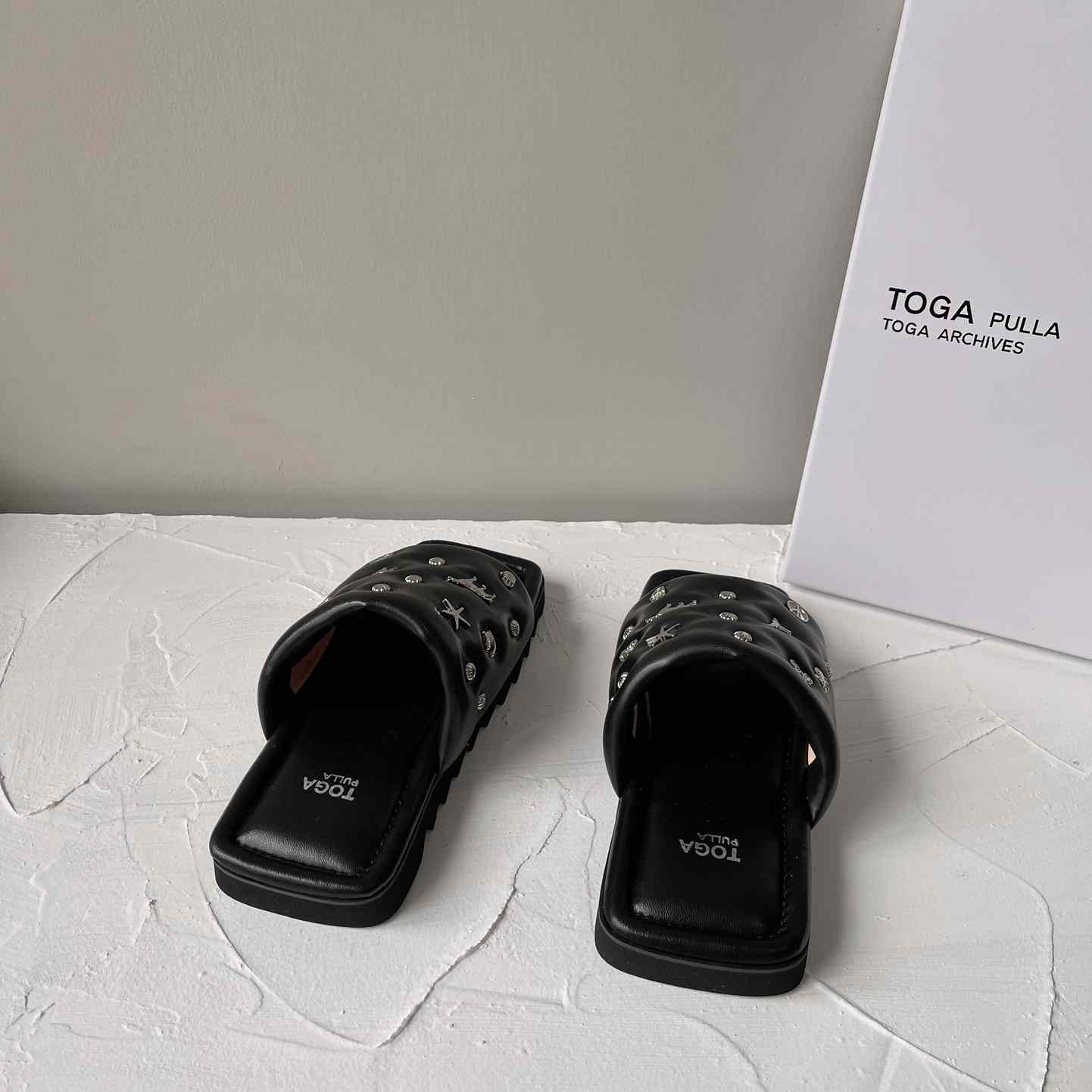 Toga Virilis Leather Slides - everydesigner