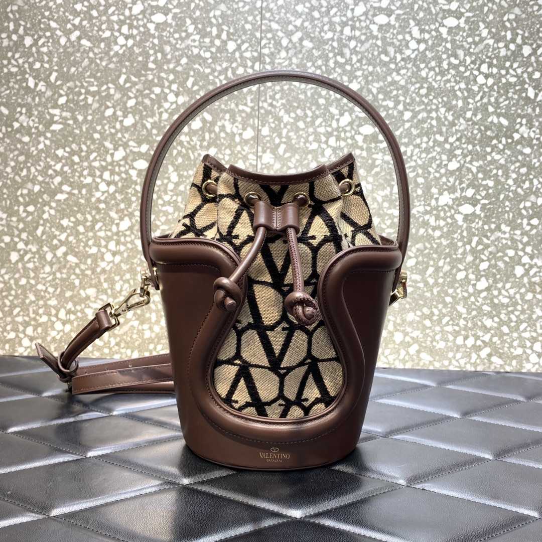 Valenti Le Cinquième Toile Iconographe Bucket Bag - everydesigner