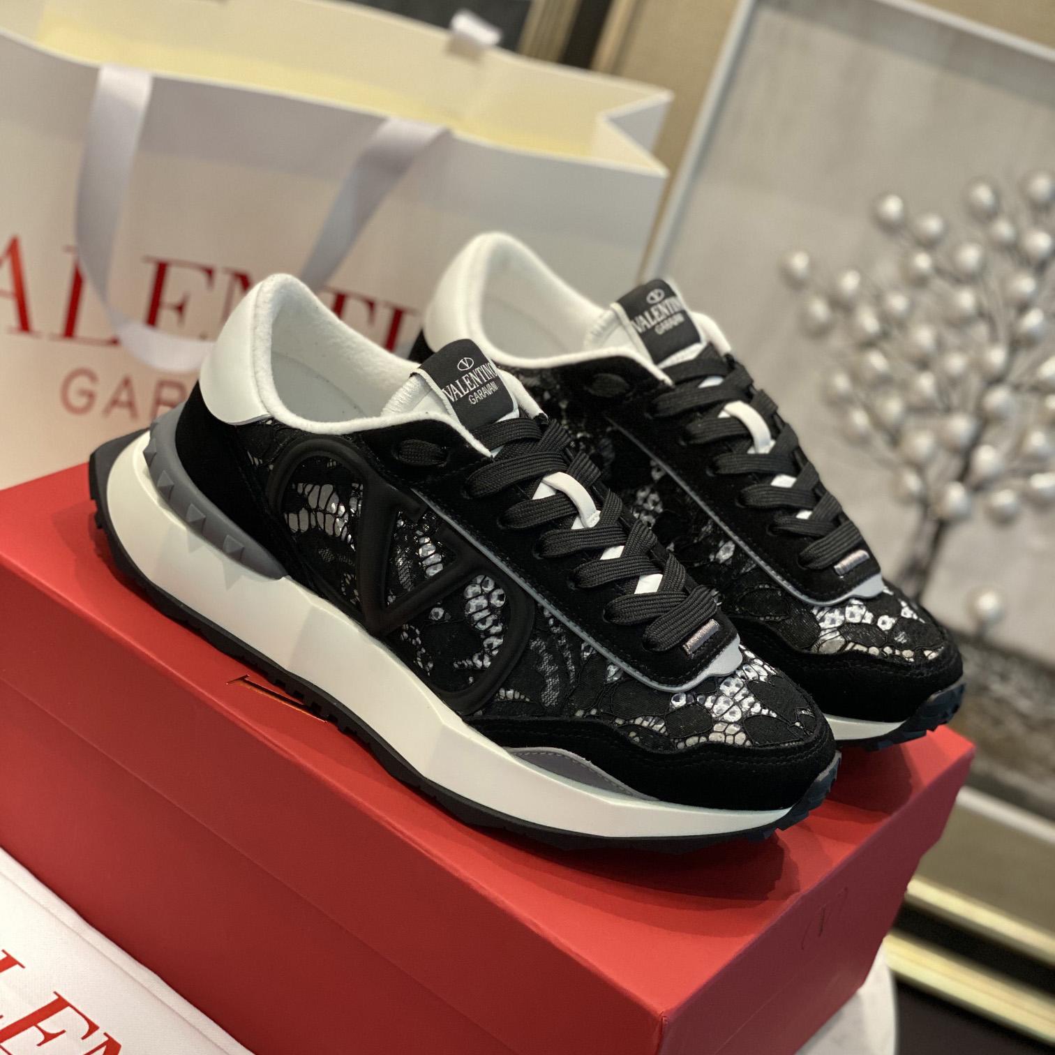 Valenti Lace And Mesh Lacerunner Sneaker  - everydesigner