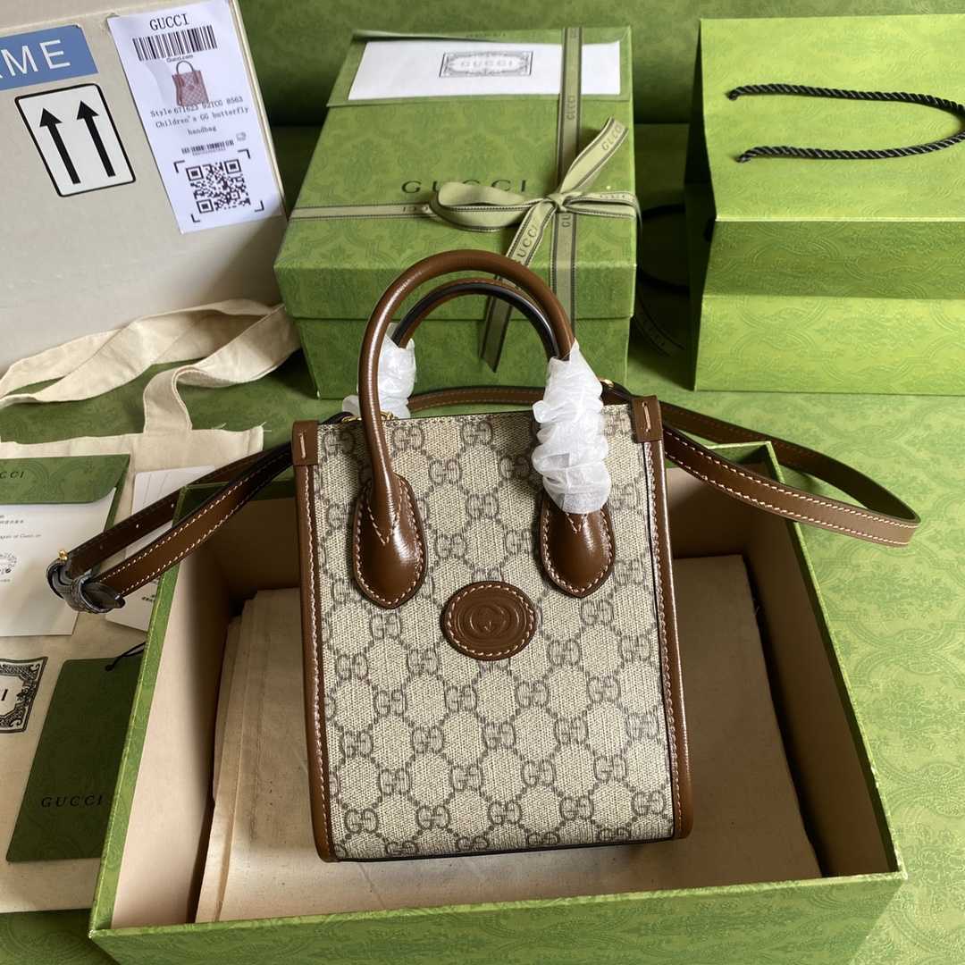 Gucci Mini Tote Bag With Interlocking G(16*20*7cm) - everydesigner