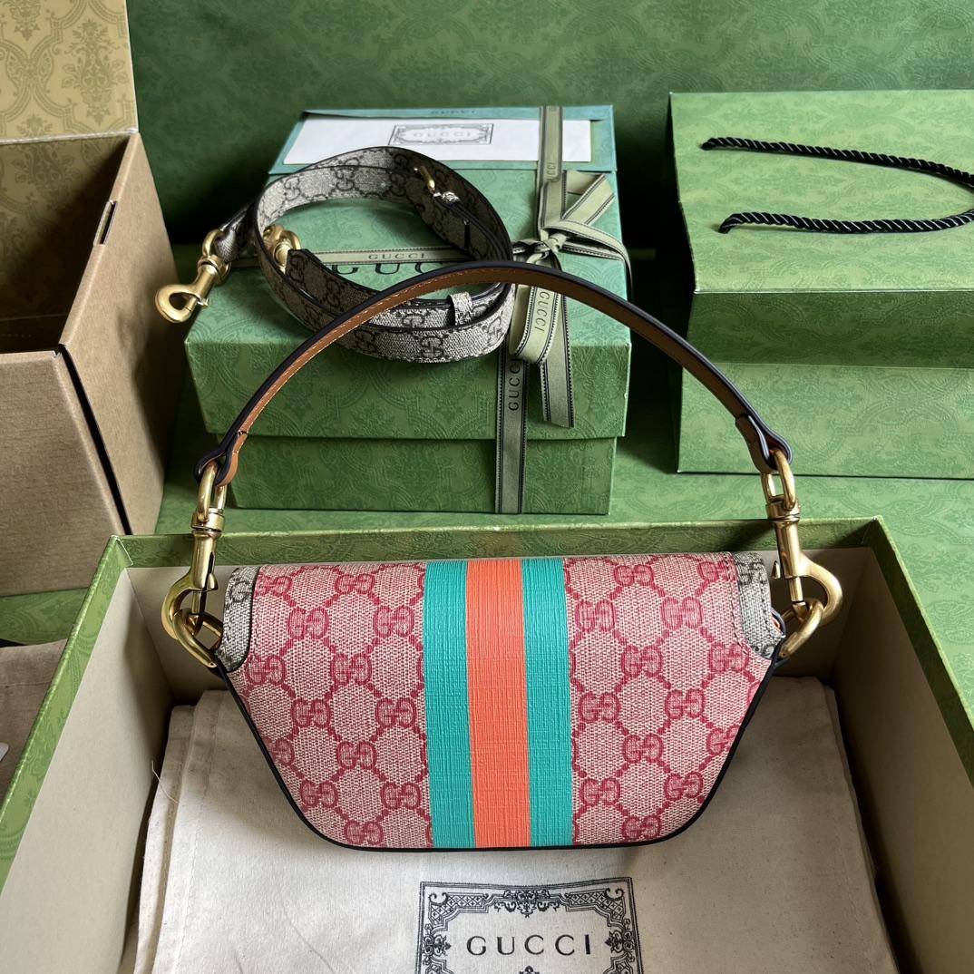 Gucci GG Top Handle Mini Bag With Web(13-18*10-4.5cm) - everydesigner