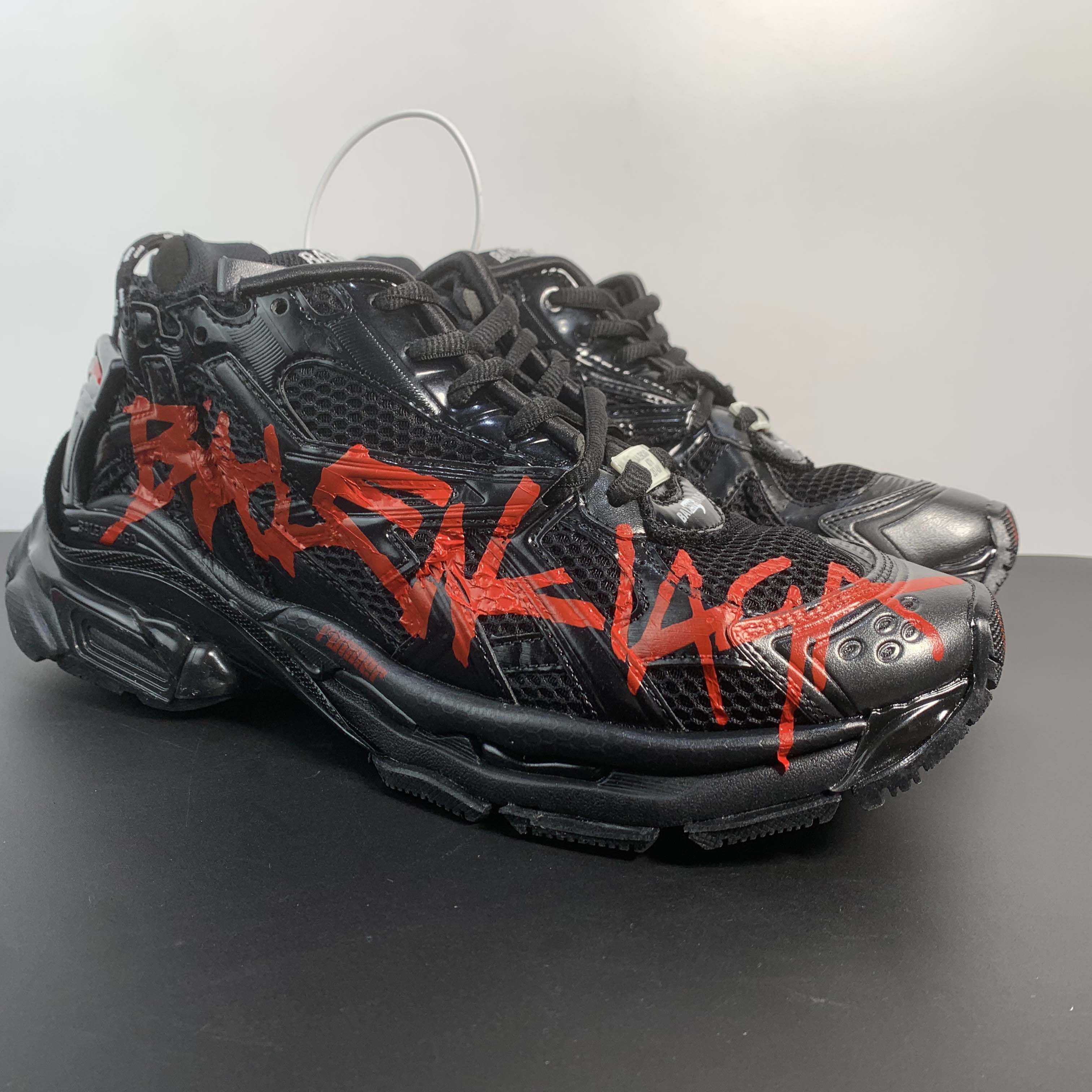 Balenciaga Runner Graffiti Sneaker In Black - everydesigner