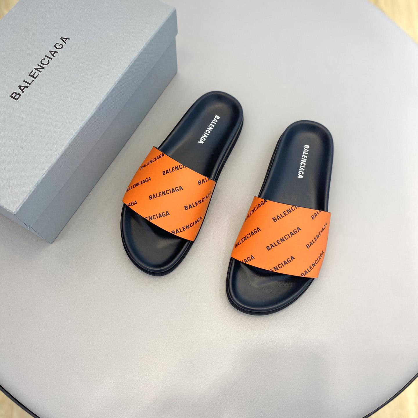 Balenciaga Logo Slide Sandal  - everydesigner