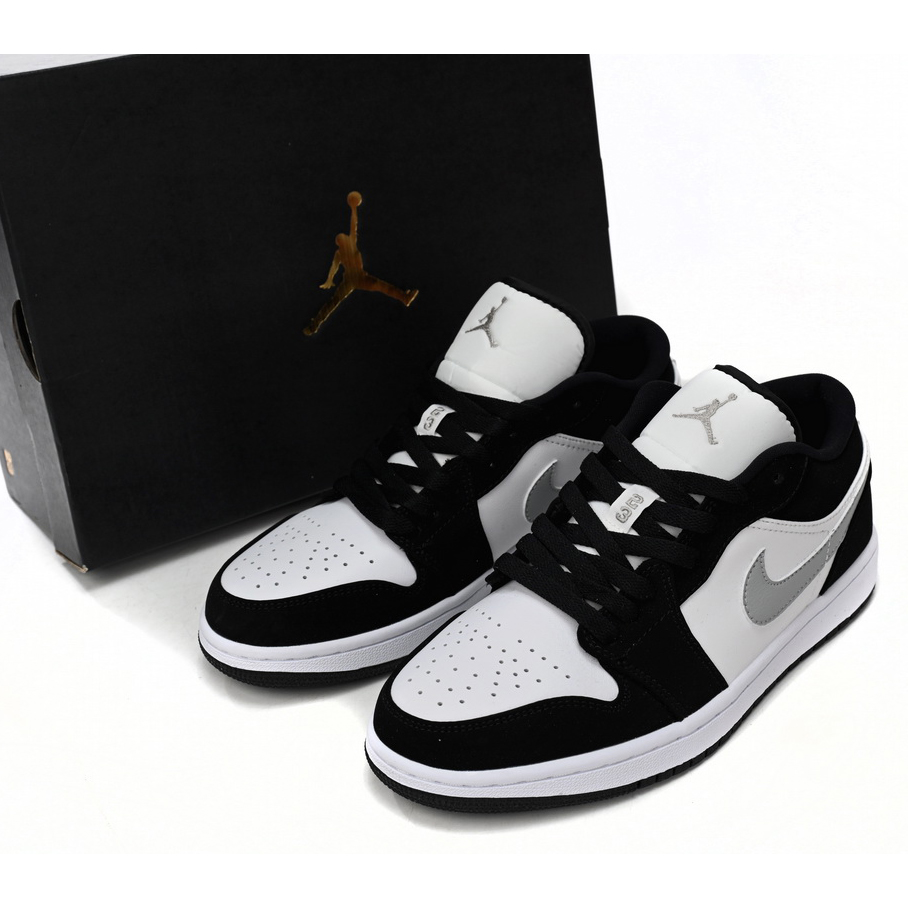 Air Jordan 1 Low Black and White Gray Sneaker    552780-018 - everydesigner