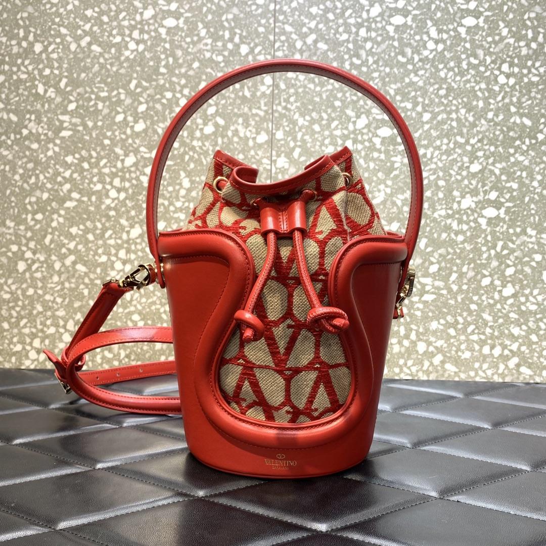 Valenti Le Cinquième Toile Iconographe Bucket Bag - everydesigner