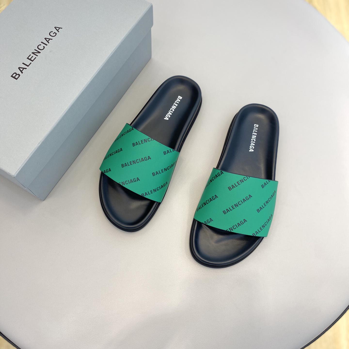 Balenciaga Logo Slide Sandal  - everydesigner