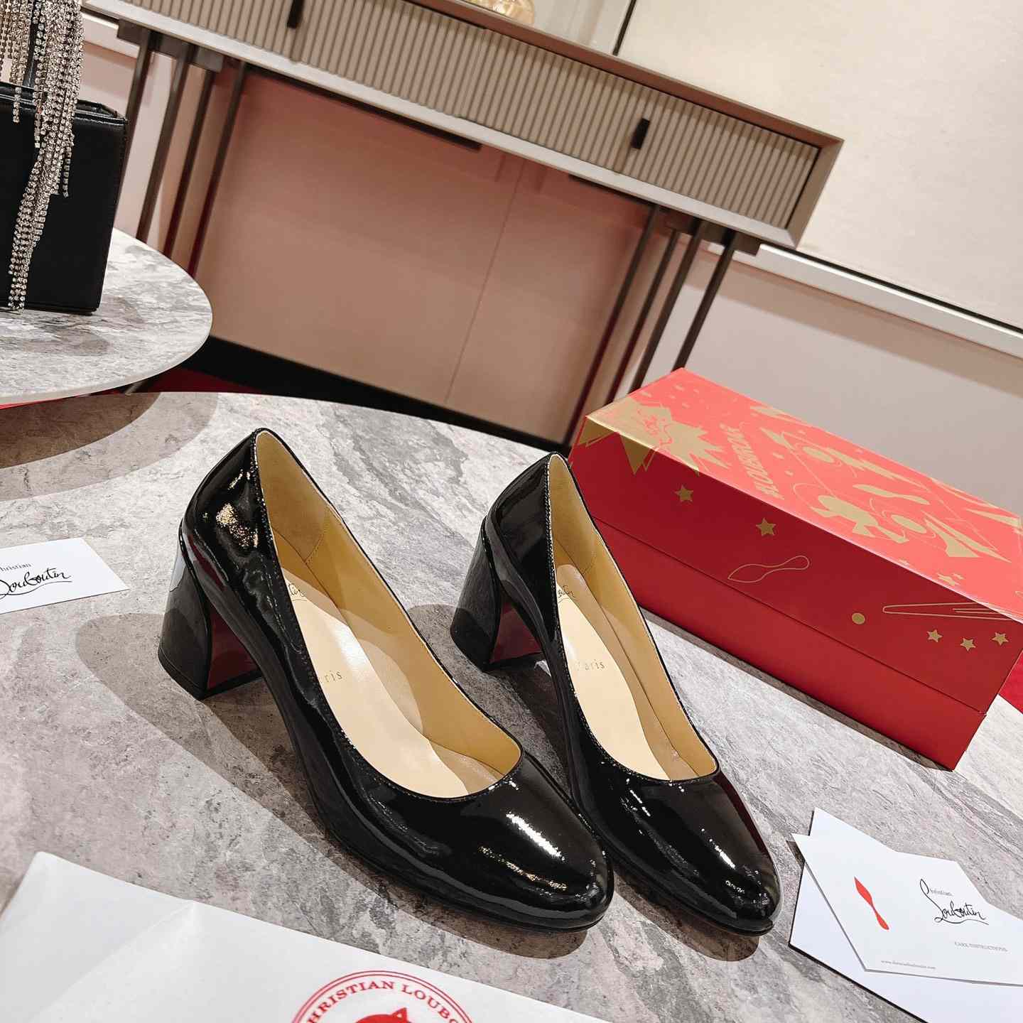 Christian Louboutin Simple 55 Patent Leather Pumps - everydesigner