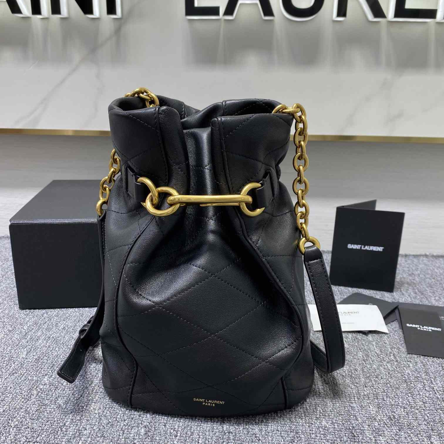 Saint Laurent Le Maillon Hook Bucket Bag(7.5x10.6x4.7cm) - everydesigner