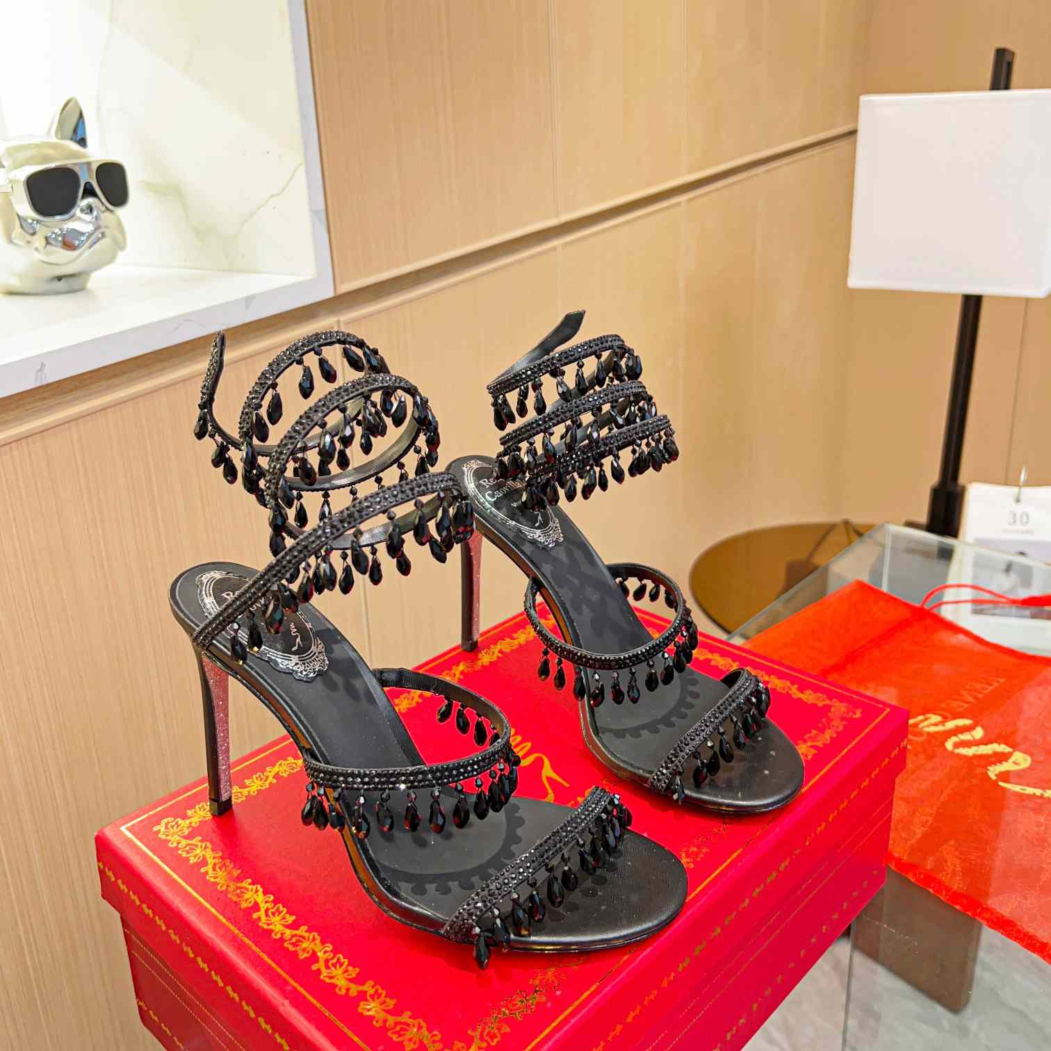 Rene Caovilla Chandelier crystal-embellished sandals - everydesigner