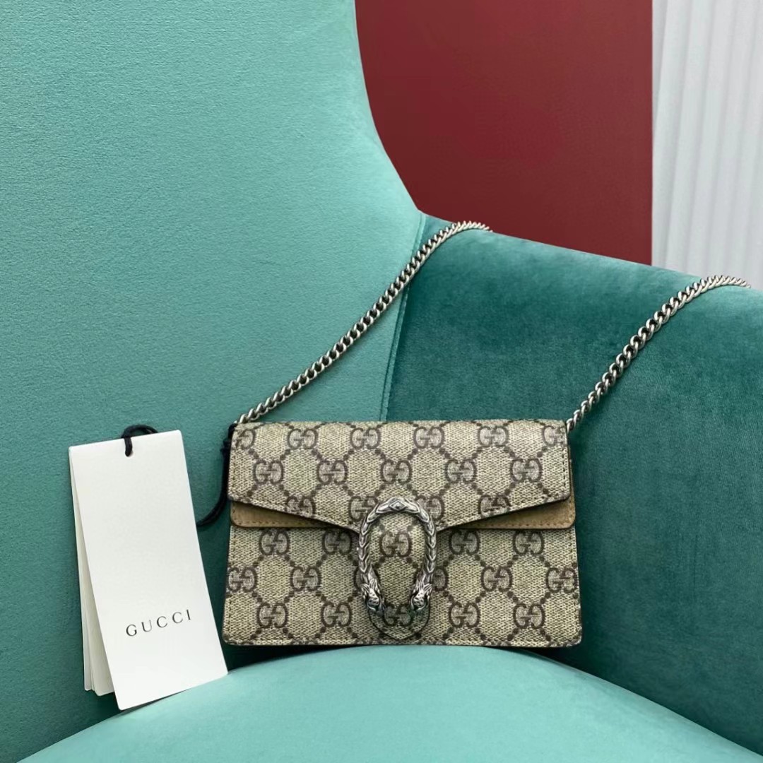 Gucci Dionysus GG Supreme Super Mini Bag(16.5-10-4cm)   476432 - everydesigner