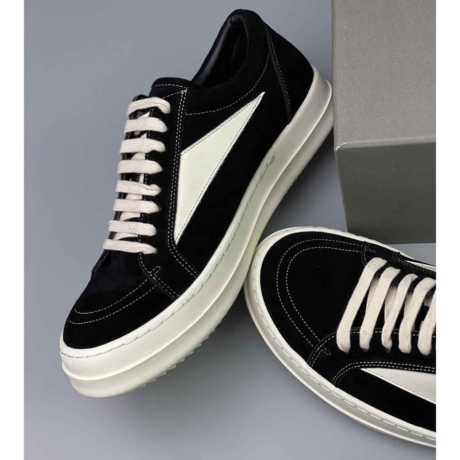 Rick Owens Vintage Suede Low-Top Sneakers - everydesigner