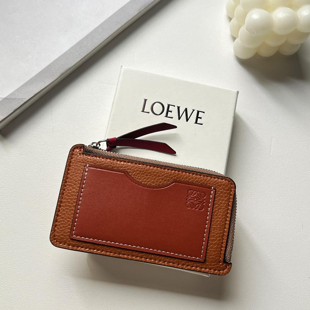 Loewe Coin Cardholder In Soft Grained Calfskin - everydesigner