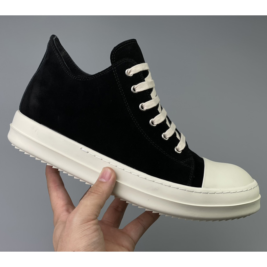 Rick Owens  Leather Low Sneakers - everydesigner