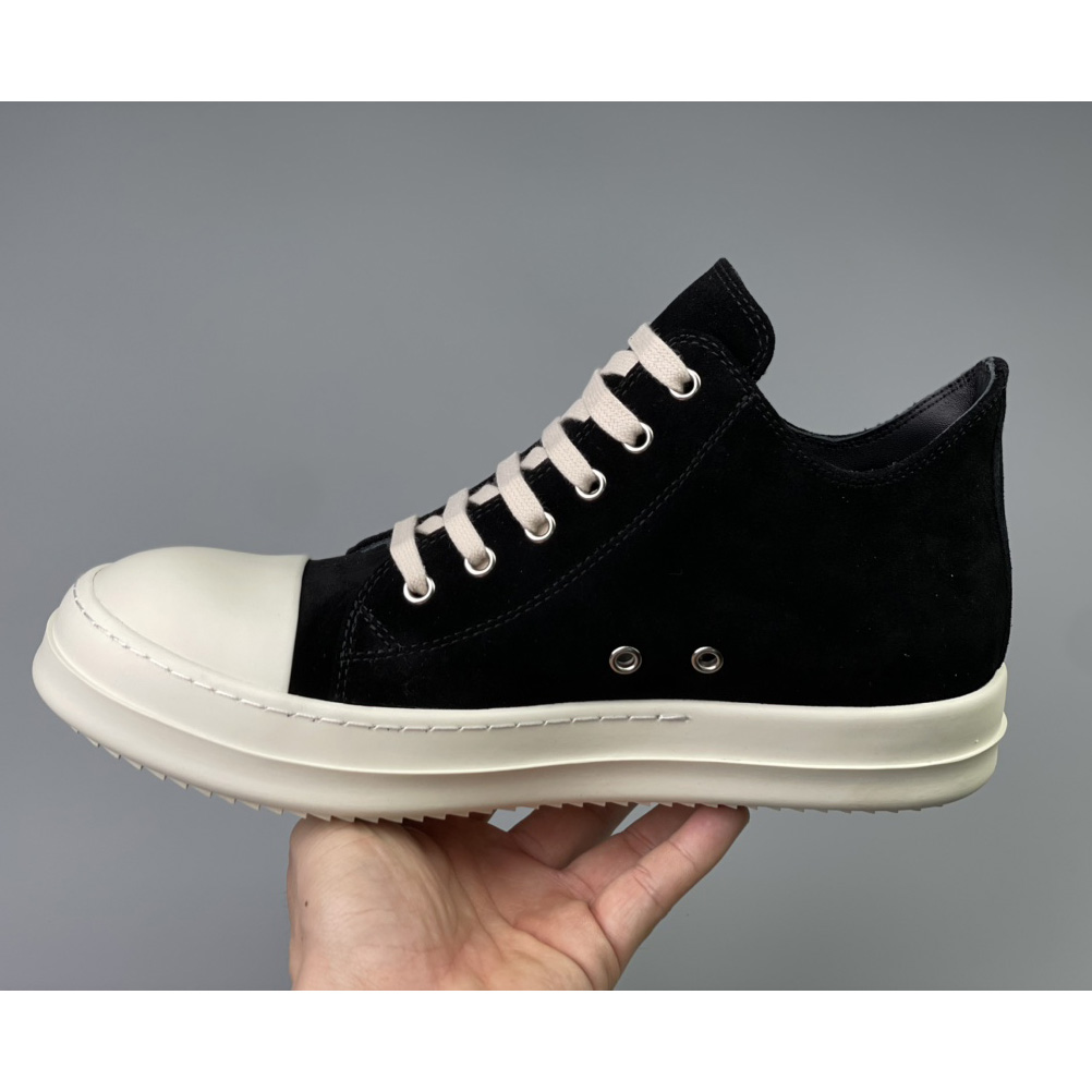 Rick Owens  Leather Low Sneakers - everydesigner