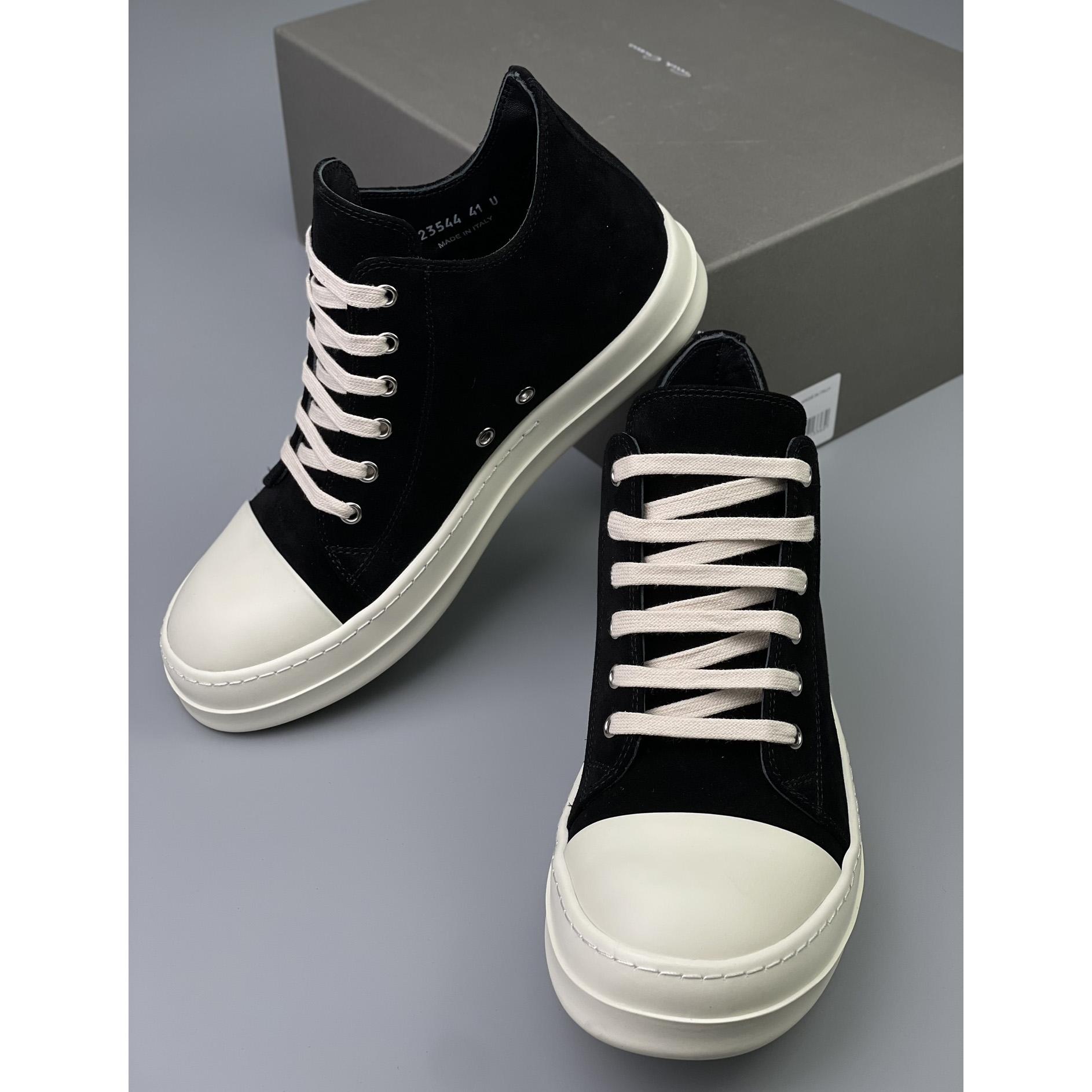 Rick Owens  Leather Low Sneakers - everydesigner