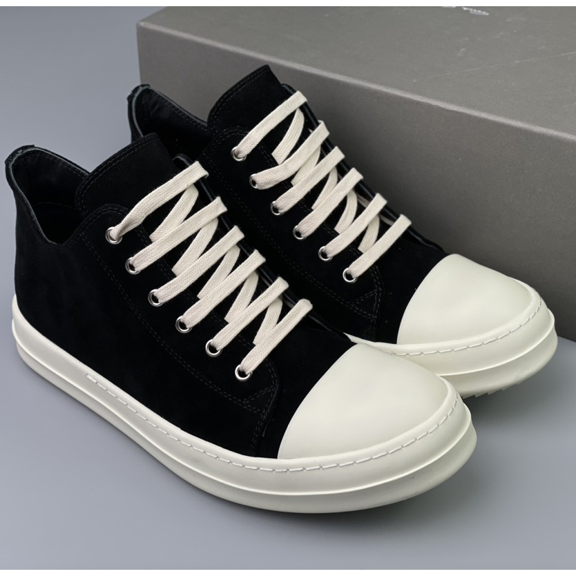 Rick Owens  Leather Low Sneakers - everydesigner