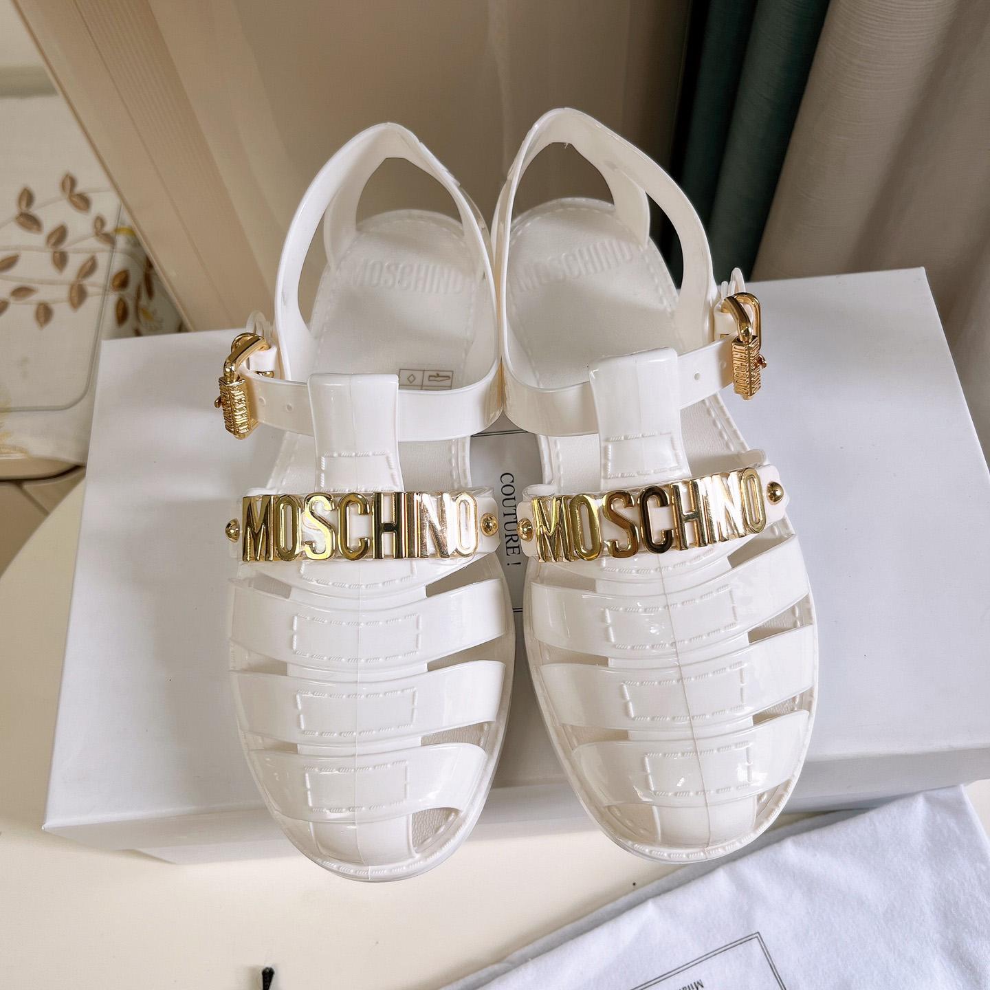 Moschino Logo-plaque Closed-Toe Sandals - everydesigner