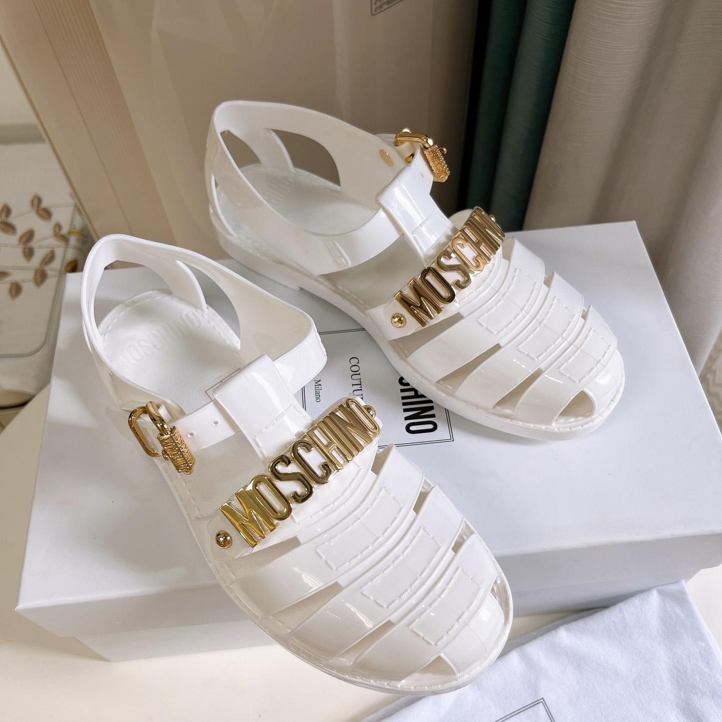 Moschino Logo-plaque Closed-Toe Sandals - everydesigner