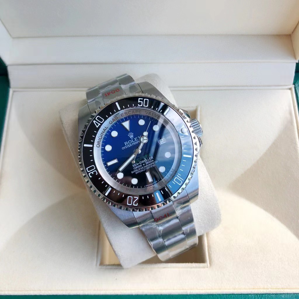 Rolex Men's Sea-Dweller Deep Sea James Cameron Edition Stainless Steel 44mm Deep Blue Dot Dial Watch - everydesigner